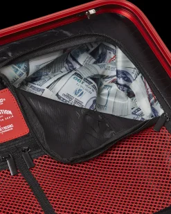 MOLDED SHARKITECTURE RED HARDSHELL CARRY-ON LUGGAGE