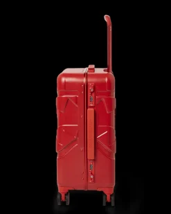 MOLDED SHARKITECTURE RED HARDSHELL CARRY-ON LUGGAGE