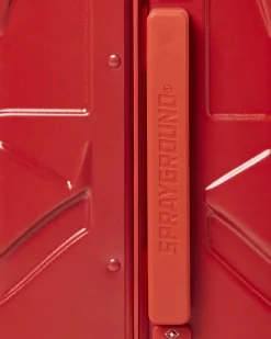 MOLDED SHARKITECTURE RED HARDSHELL CARRY-ON LUGGAGE