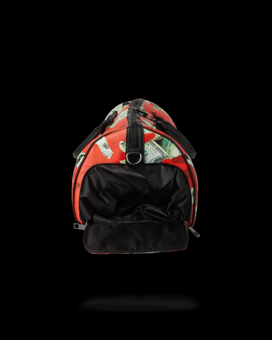 MONEY CAMO (RED) DUFFLE