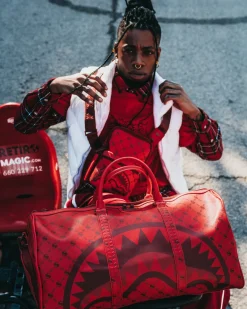 MONEY PATTERN BRICK DUFFLE