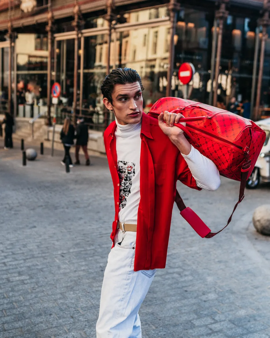 MONEY PATTERN BRICK DUFFLE