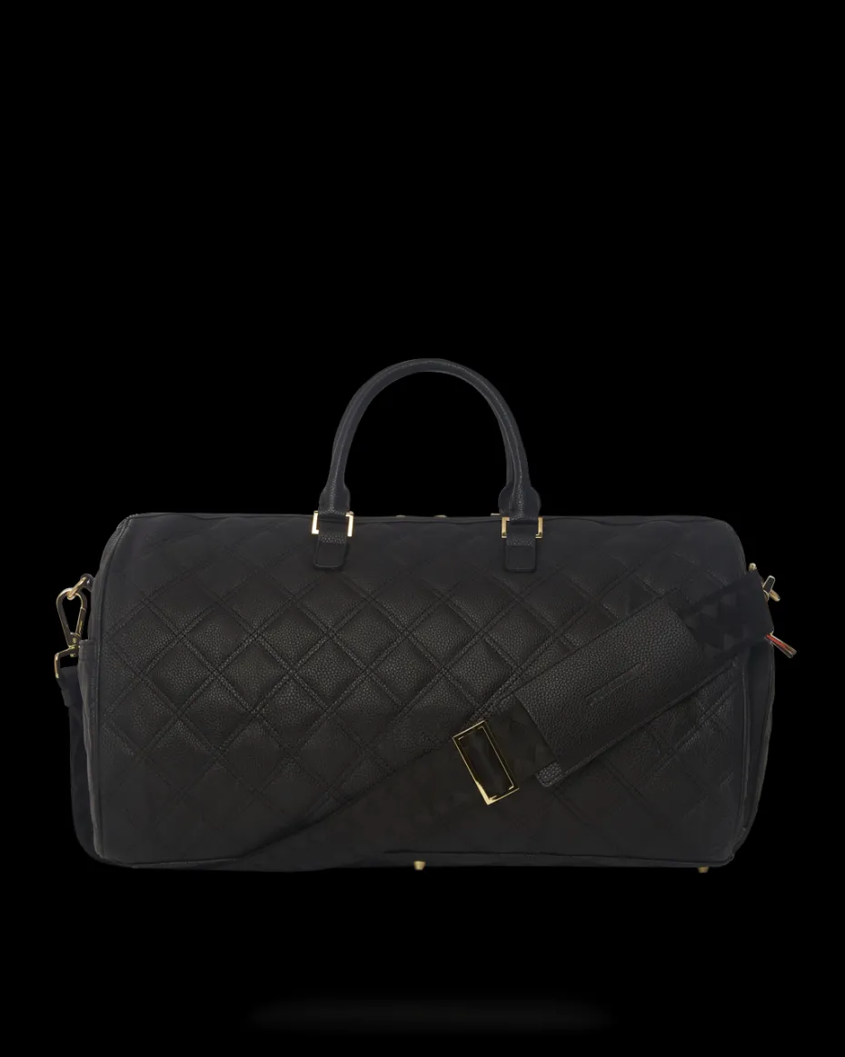 NOIR QUILT GOLD CHAIN SHARK DUFFLE