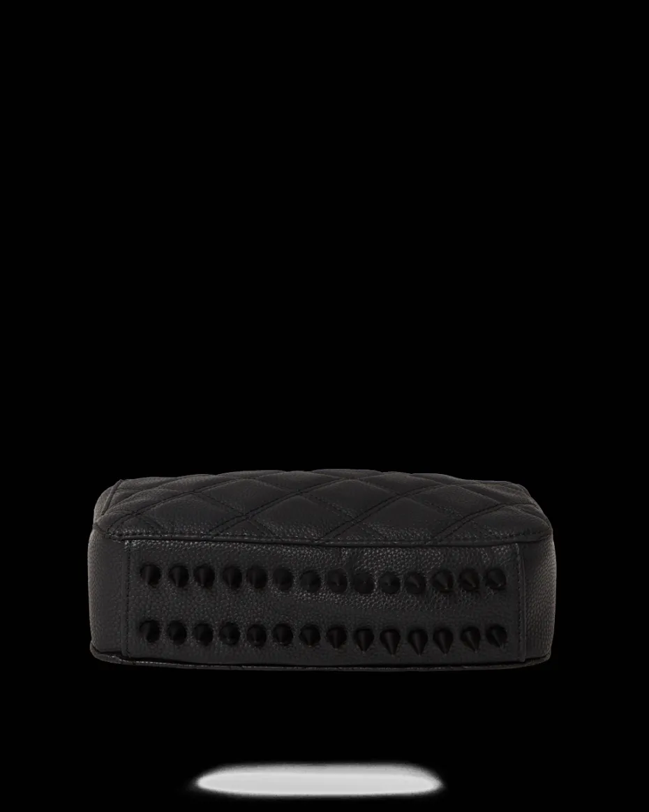 NOIR QUILT GOLD CHAIN SHARK HANDBAG