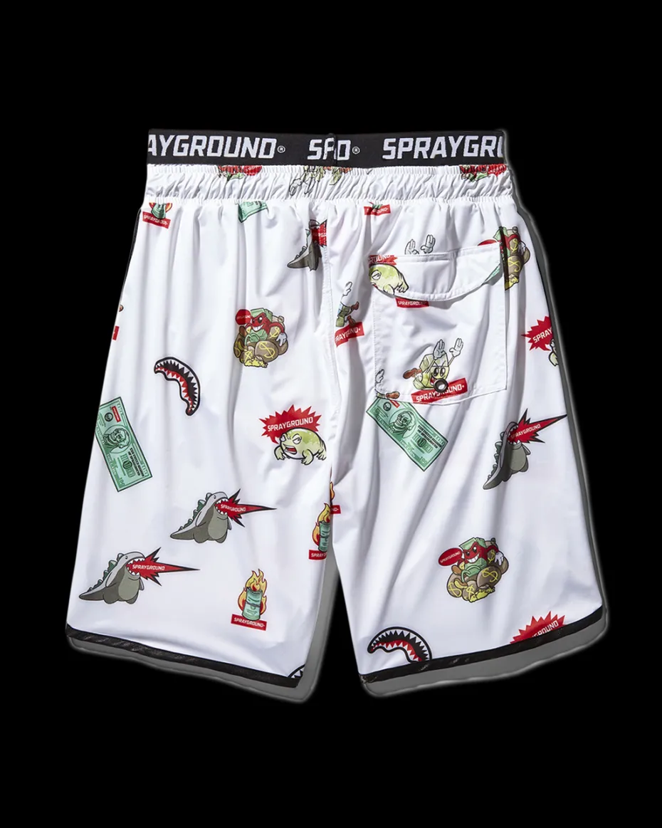 PATCH ALL-IN CORTO SWIM TRUNKS (WHITE)