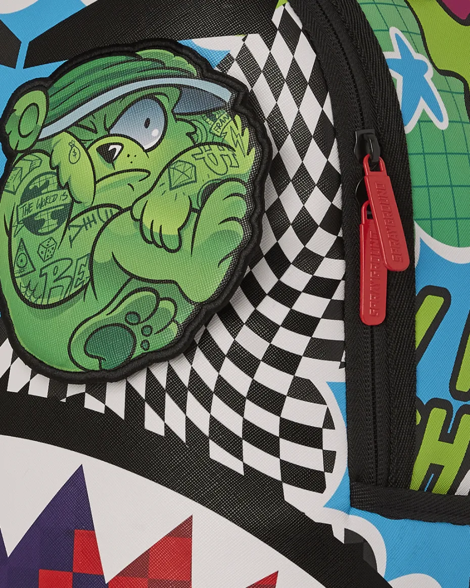PSYCHO WORLD OF FUN BACKPACK (WITH REMOVABLE VELCRO EYE PATCHES)