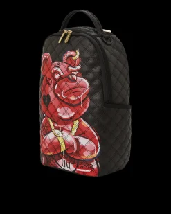 QUILT HAND PAINTED DIABLO BEAR BACKPACK (DLXV)