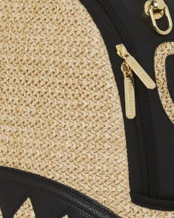 RAFFIA PALM BACKPACK