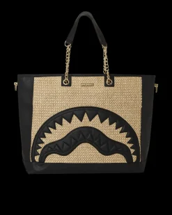RAFFIA PALM TOTE