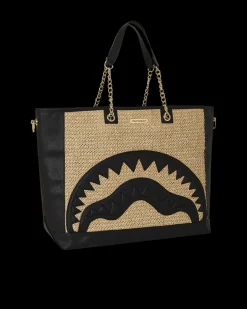 RAFFIA PALM TOTE