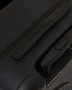REALITY CHECK SHARKNAUTICS HARDSHELL CARRY-ON JETBLACK LUGGAGE (GUNMETAL HARDWARE)