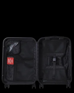 REALITY CHECK SHARKNAUTICS HARDSHELL CARRY-ON JETBLACK LUGGAGE (GUNMETAL HARDWARE)