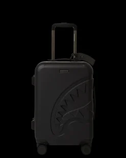 REALITY CHECK SHARKNAUTICS HARDSHELL CARRY-ON JETBLACK LUGGAGE (GUNMETAL HARDWARE)