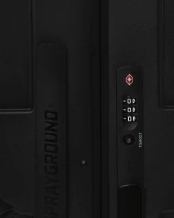 REALITY CHECK SHARKNAUTICS HARDSHELL FULL-SIZE JETBLACK LUGGAGE (GUNMETAL HARDWARE)