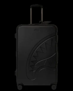 REALITY CHECK SHARKNAUTICS HARDSHELL FULL-SIZE JETBLACK LUGGAGE (GUNMETAL HARDWARE)