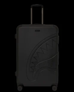 REALITY CHECK SHARKNAUTICS HARDSHELL FULL-SIZE JETBLACK LUGGAGE (GUNMETAL HARDWARE)