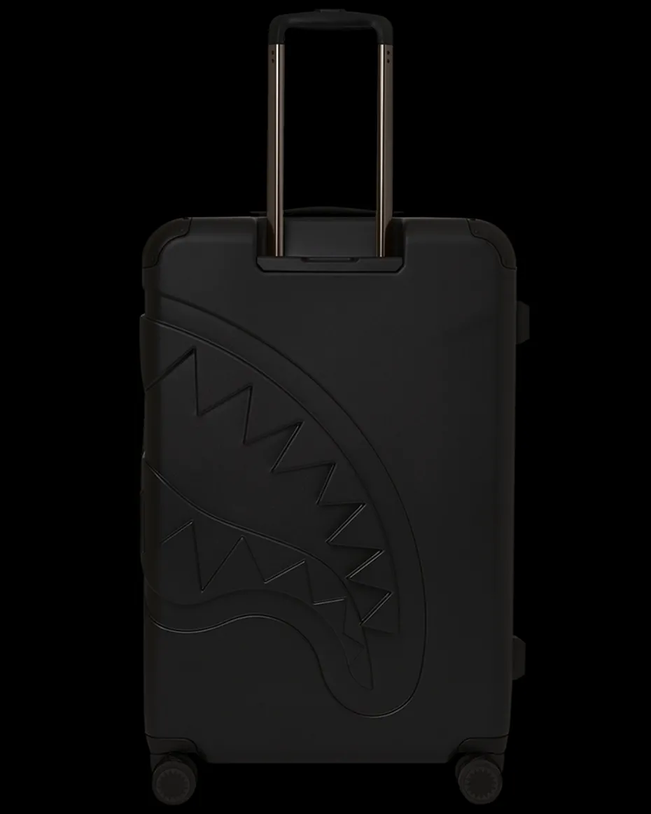 REALITY CHECK SHARKNAUTICS HARDSHELL FULL-SIZE JETBLACK LUGGAGE (GUNMETAL HARDWARE)