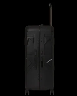 REALITY CHECK SHARKNAUTICS HARDSHELL FULL-SIZE JETBLACK LUGGAGE (GUNMETAL HARDWARE)