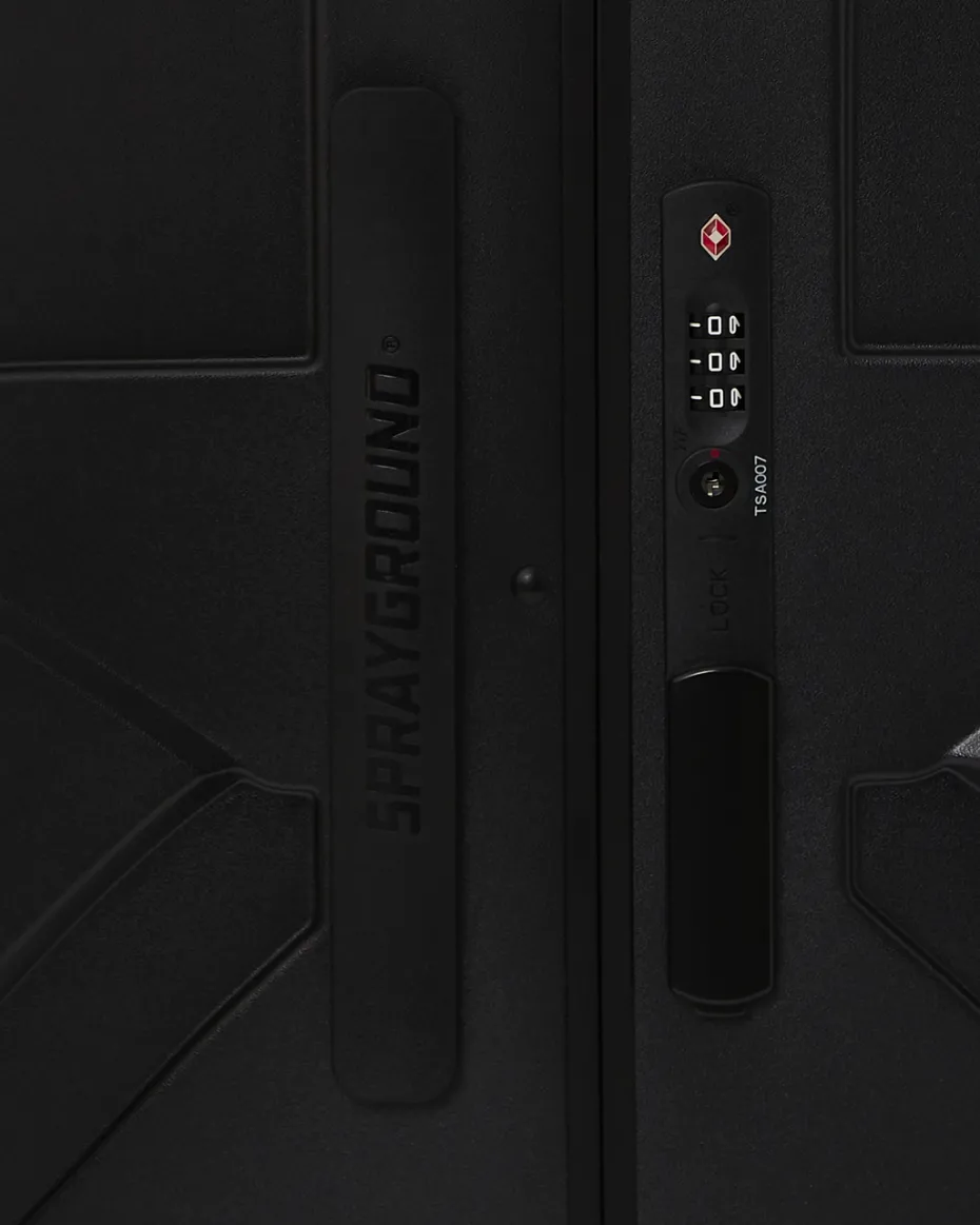 REALITY CHECK SHARKNAUTICS HARDSHELL FULL-SIZE JETBLACK LUGGAGE (GUNMETAL HARDWARE)