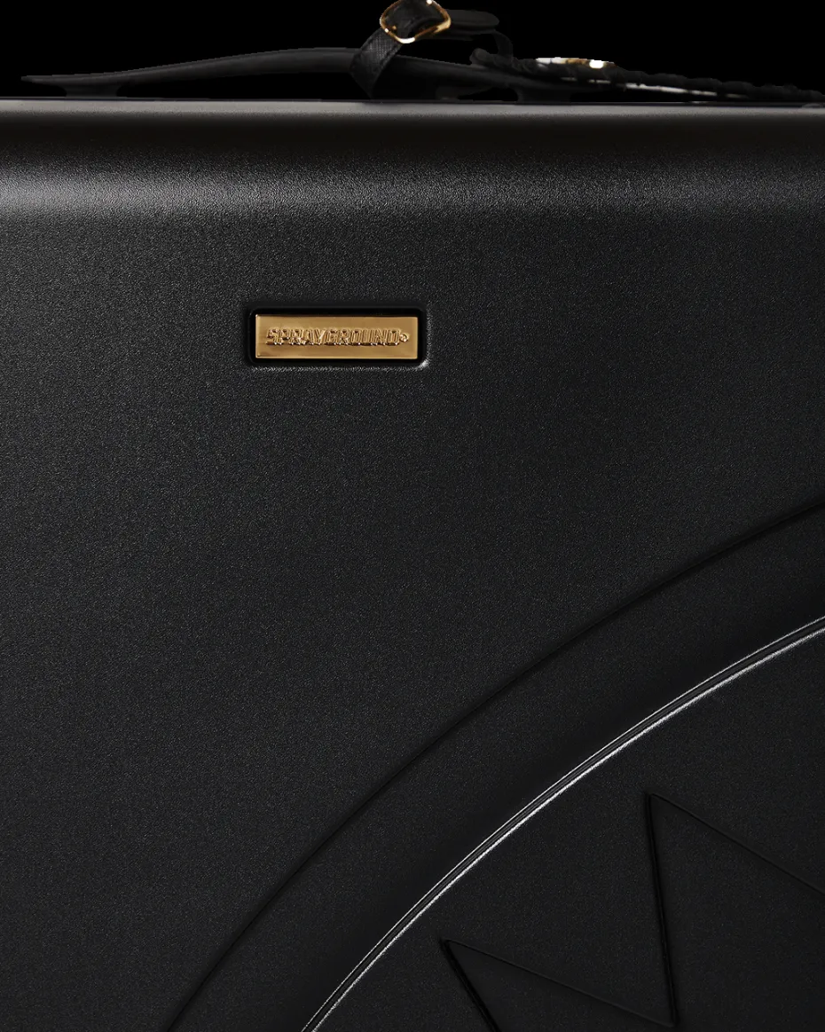 REALITY CHECK SHARKNAUTICS HARDSHELL FULL-SIZE JETBLACK LUGGAGE (GOLD HARDWARE)