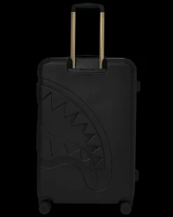 REALITY CHECK SHARKNAUTICS HARDSHELL FULL-SIZE JETBLACK LUGGAGE (GOLD HARDWARE)