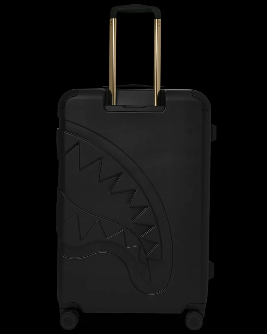 REALITY CHECK SHARKNAUTICS HARDSHELL FULL-SIZE JETBLACK LUGGAGE (GOLD HARDWARE)