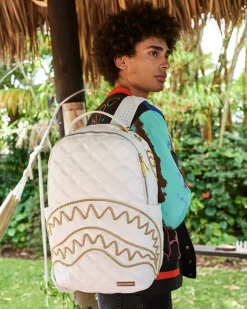 RIVIERA LE BLANC GOLD CHAIN SHARK BACKPACK (DLXV)