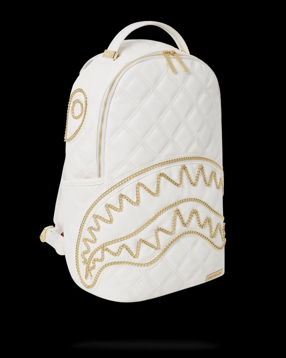 RIVIERA LE BLANC GOLD CHAIN SHARK BACKPACK (DLXV)