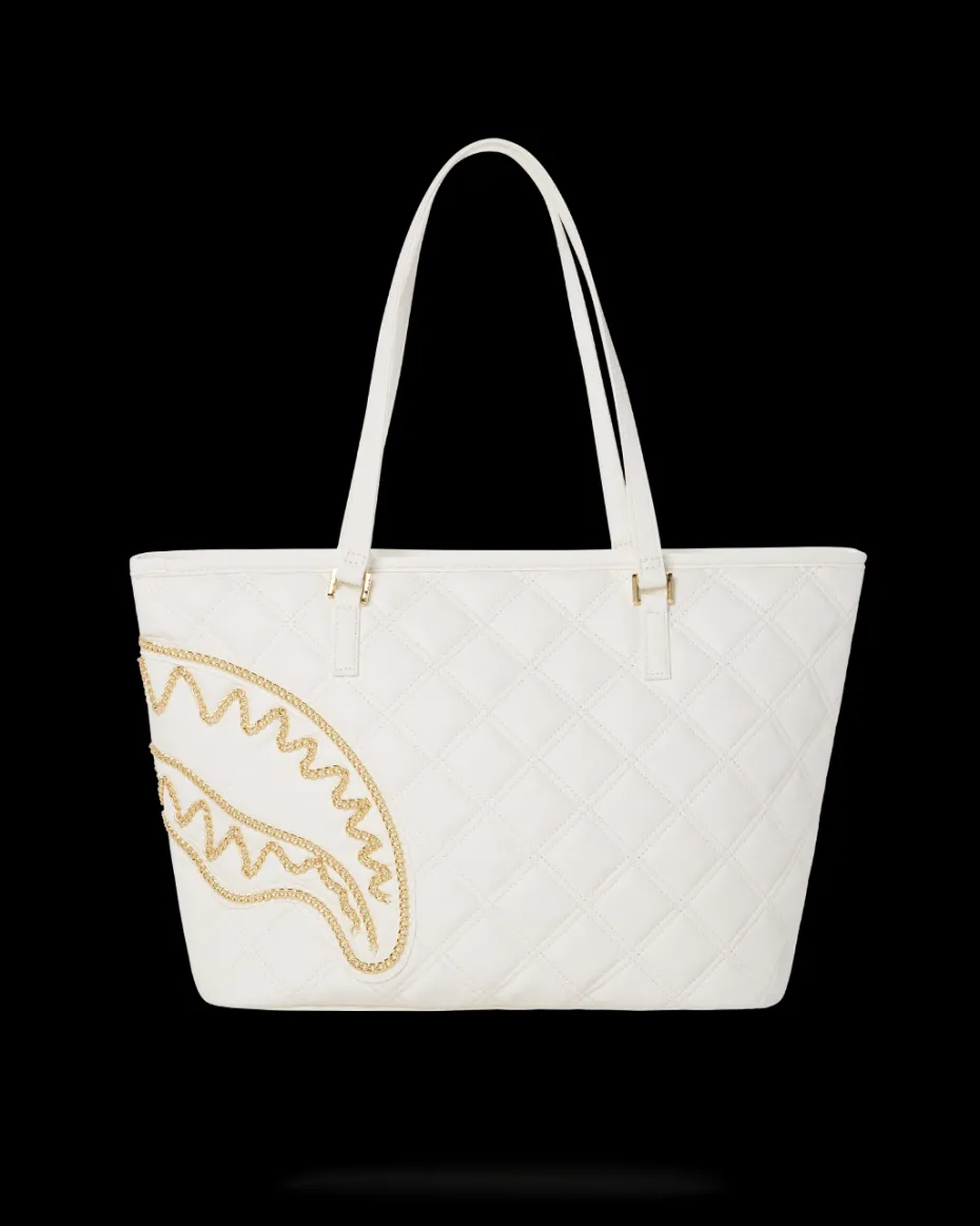 RIVIERA LE BLANC GOLD CHAIN SHARK TOTE