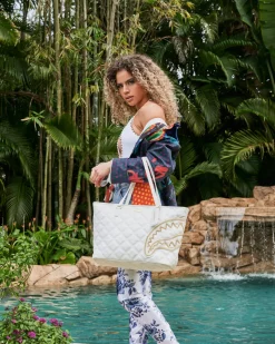 RIVIERA LE BLANC GOLD CHAIN SHARK TOTE