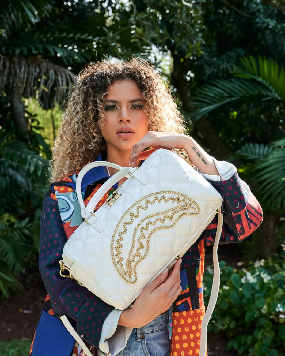 RIVIERA LE BLANC GOLD CHAIN SHARK MINI DUFFLE