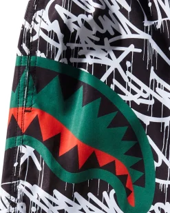SCRIBBLE SHARK SHOTO SWIM TRUNKS