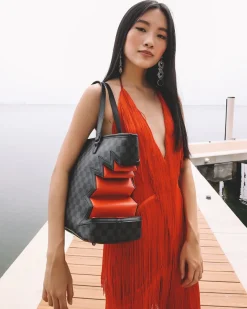 SHARK BITE SHARKS IN PARIS GRAY TOTE