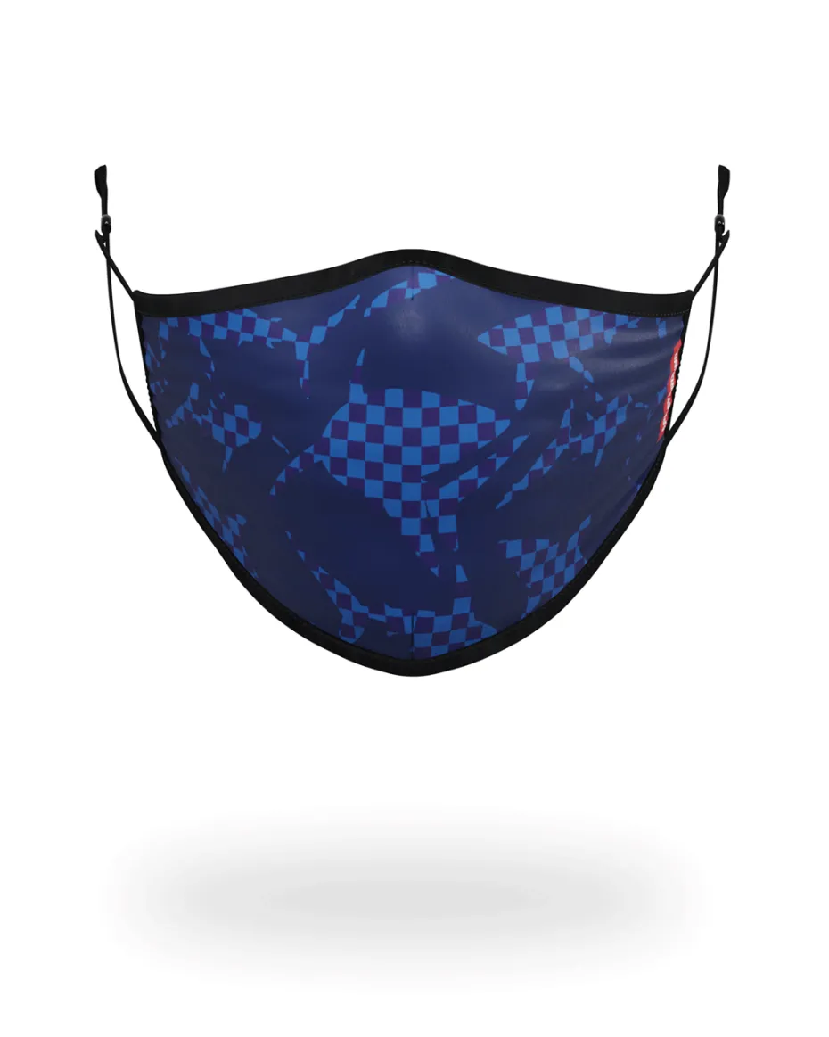 SHARK CHECK (BLUE) FACE MASK