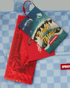 SHARK ISLAND PACKABLE BEACH MAT BLANKET WATER RESISTANT CONVERTIBLE TOTE
