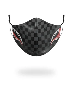 SHARKS IN PARIS (GRAY) VEGAN LEATHER FACE MASK