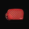 SHARKS IN PARIS RED TOILETRY AKA MONEY BAGS