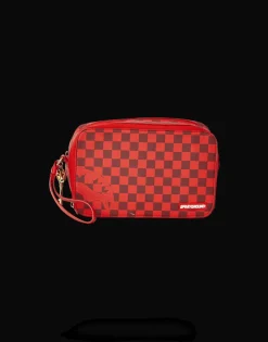 SHARKS IN PARIS RED TOILETRY AKA MONEY BAGS