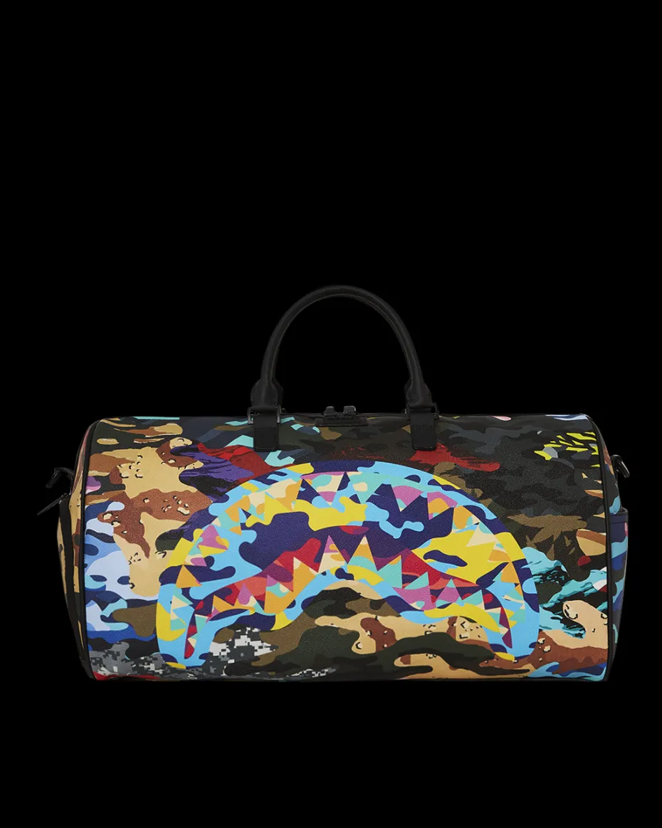 SLICED AND DICED CAMO DUFFLE