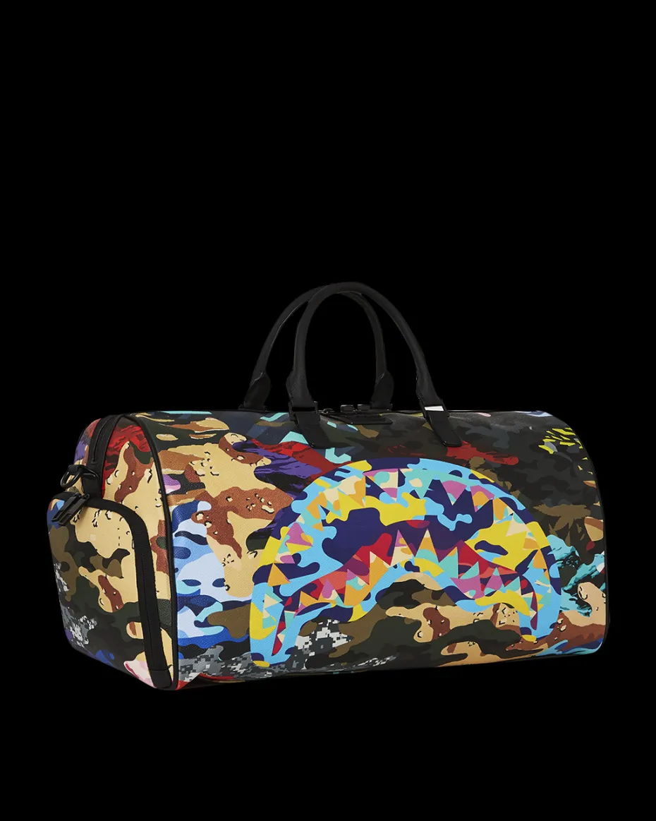 SLICED AND DICED CAMO DUFFLE