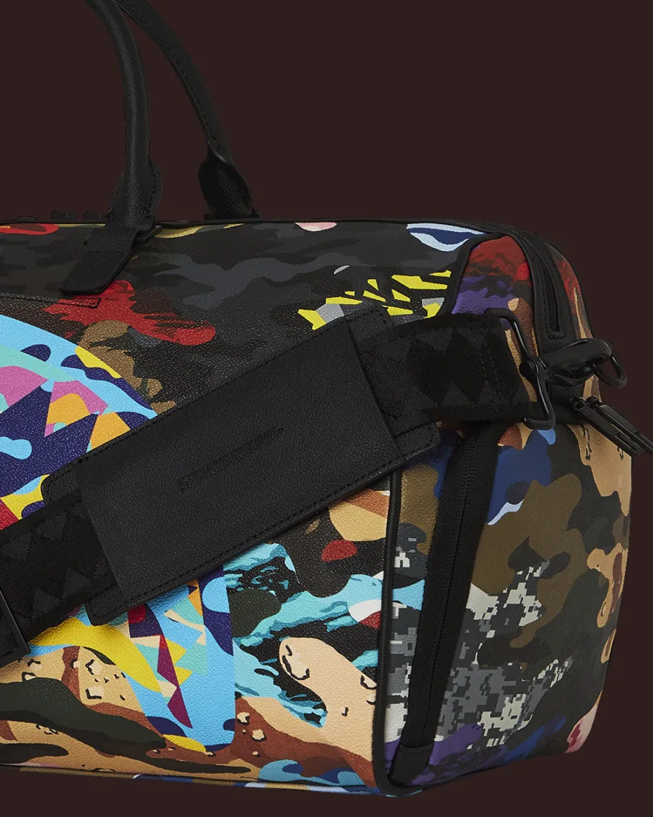 SLICED AND DICED CAMO DUFFLE