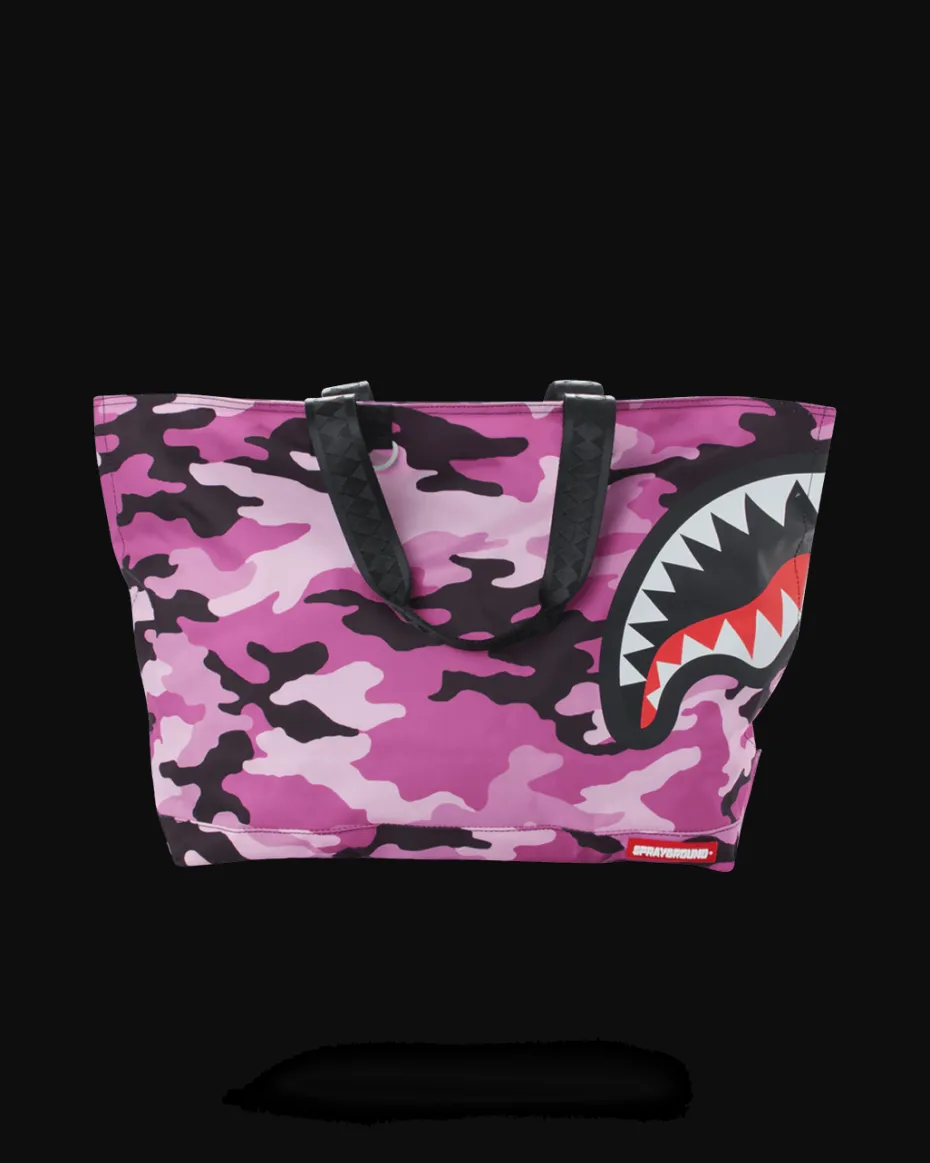 SPLIT CAMO BEACH TOTE