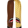 SPLIT CHECKERED SHARK SCARF