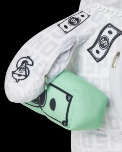 SPLIT THE CHECK (PEARL) MONEYBEAR TEDDYBEAR BACKPACK