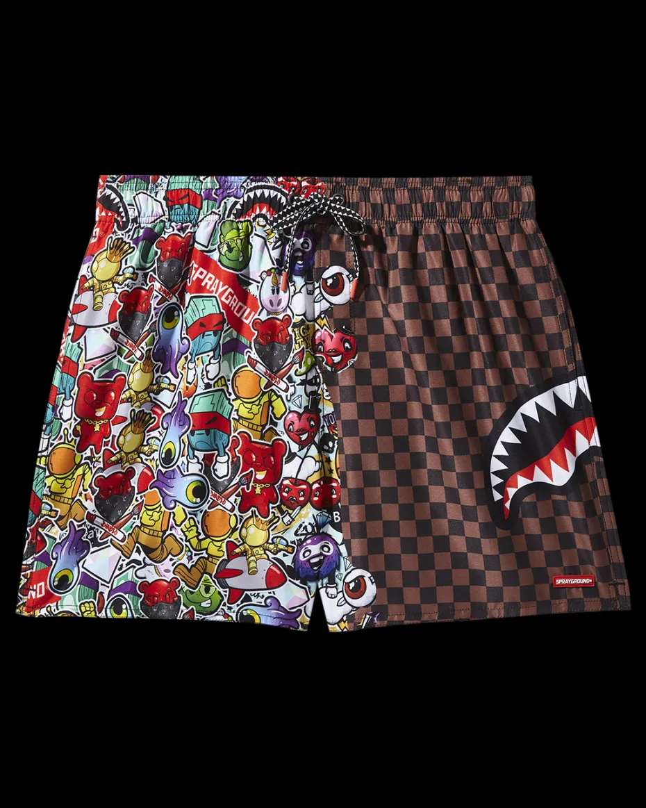 STICKER CREW SWIM SHORTS