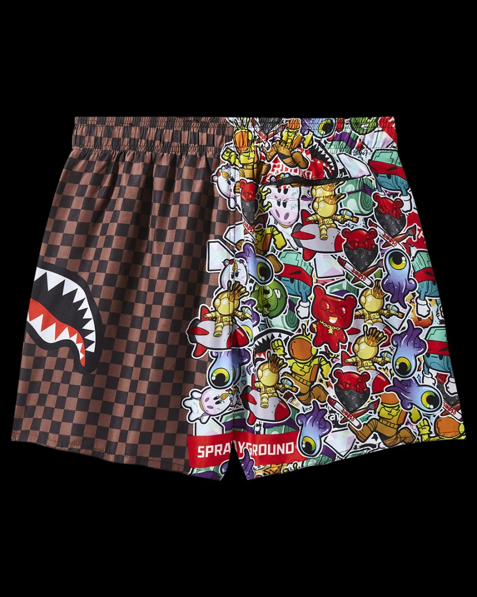 STICKER CREW SWIM SHORTS