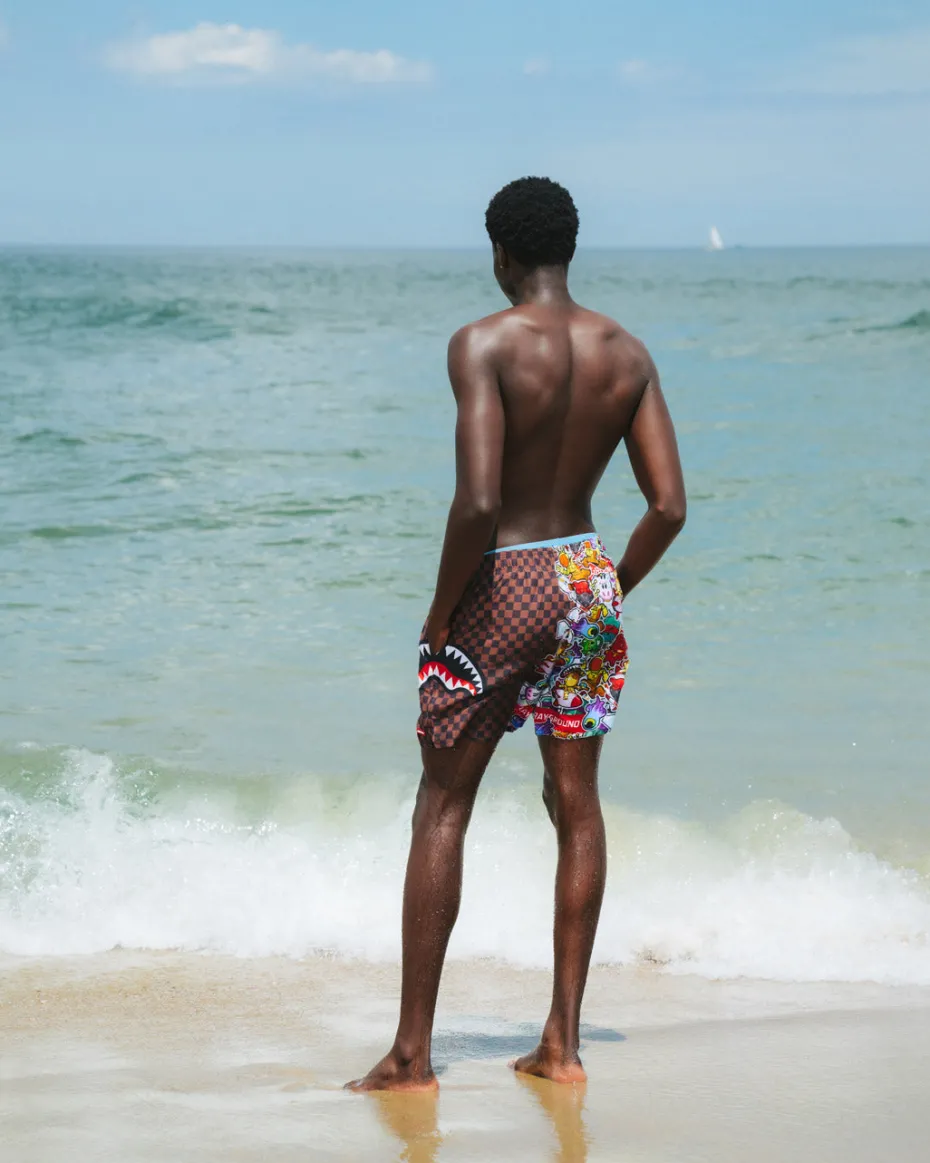 STICKER CREW SWIM SHORTS