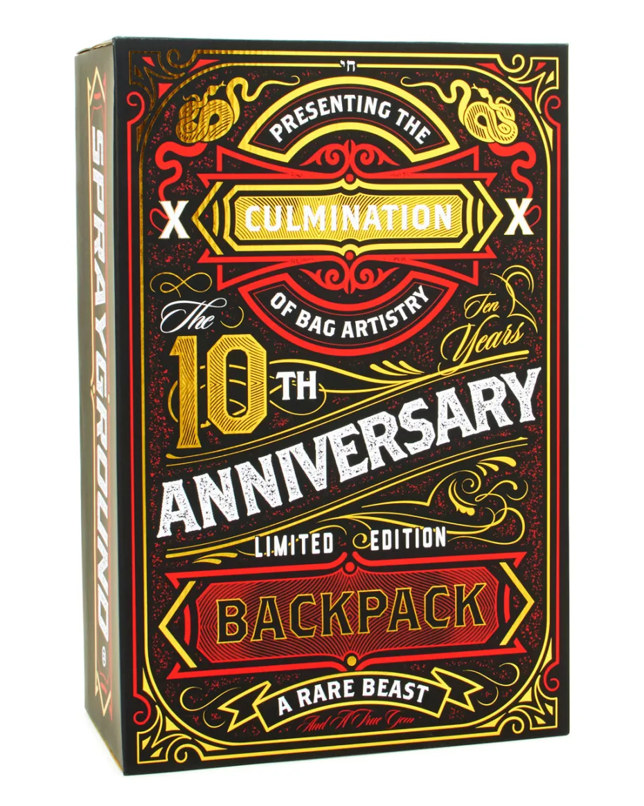THE 10 YEAR HUSTLE BACKPACK. MYSTERY BOX. NUMBERED 1 OF 100