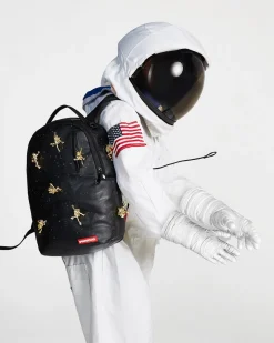 THE LOST IN SPACE BACKPACK (10 3D GOLD METAL ASTRONAUTS)