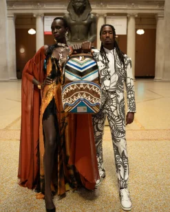 THE MET KUBA KINGDOM HEADDRESS BACKPACK